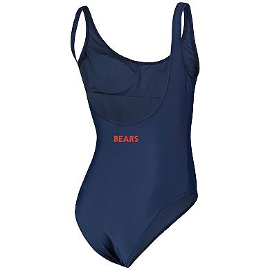Women's G-III 4Her by Carl Banks Navy Chicago Bears Making Waves One-Piece Swimsuit
