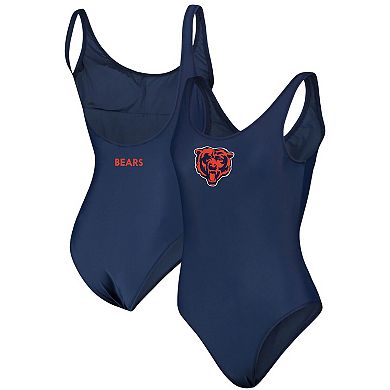 Women's G-III 4Her by Carl Banks Navy Chicago Bears Making Waves One-Piece Swimsuit