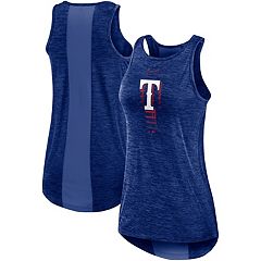 Women's The Wild Collective Light Blue Texas Rangers Open Back Twist-Tie Tank Top Size: Medium