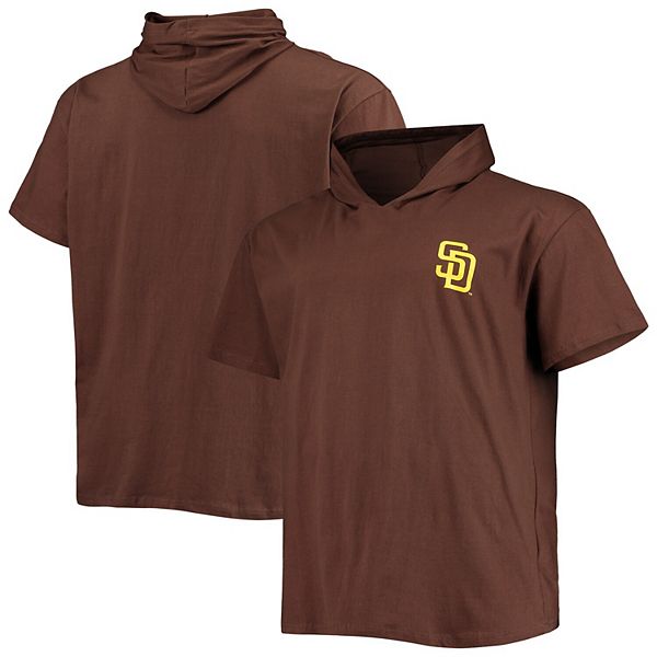 Men's Brown San Diego Padres Big & Tall Jersey Short Sleeve Pullover Hoodie  T-Shirt