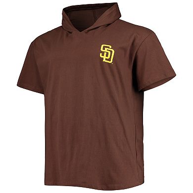 Men's Brown San Diego Padres Big & Tall Jersey Short Sleeve Pullover Hoodie T-Shirt