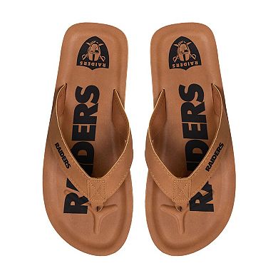 Men's FOCO Las Vegas Raiders Color Pop Flip-Flop Sandals