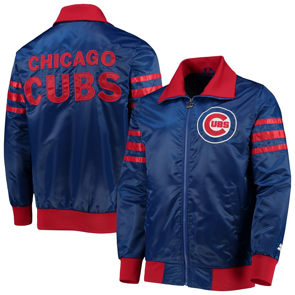 Men's Starter Royal Chicago Cubs The Captain II Full-Zip Varsity
