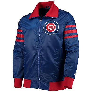 Men's Starter Royal Chicago Cubs The Captain II Full-Zip Varsity Jacket