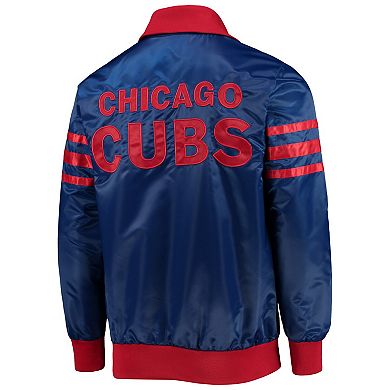 Men's Starter Royal Chicago Cubs The Captain II Full-Zip Varsity Jacket