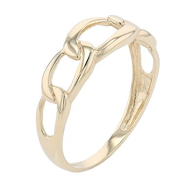 Au Naturale 10k Gold Figaro Ring