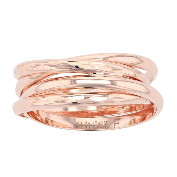 Au Naturale 14k Rose Gold Multiband Ring