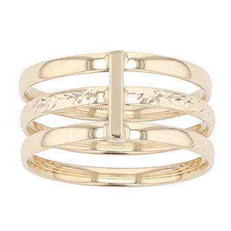Au Naturale 14k Gold Three Band Ring