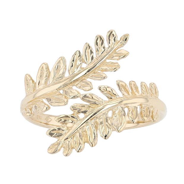 Gold olive deals branch ring