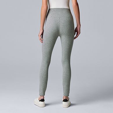 Simply Vera Vera Wang High Rise Women's Live In Fleece Lined Leggings