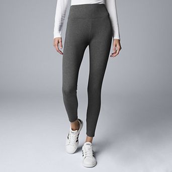 Simply Vera Vera Wang High Rise Women's Live In Fleece Lined Leggings