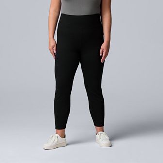 Plus Size Simply Vera Vera Wang High Rise Fleece-Lined Leggings