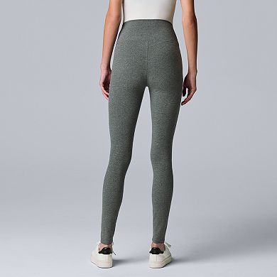 Simply Vera Vera Wang Women's Cotton Cross Over Waistband Leggings