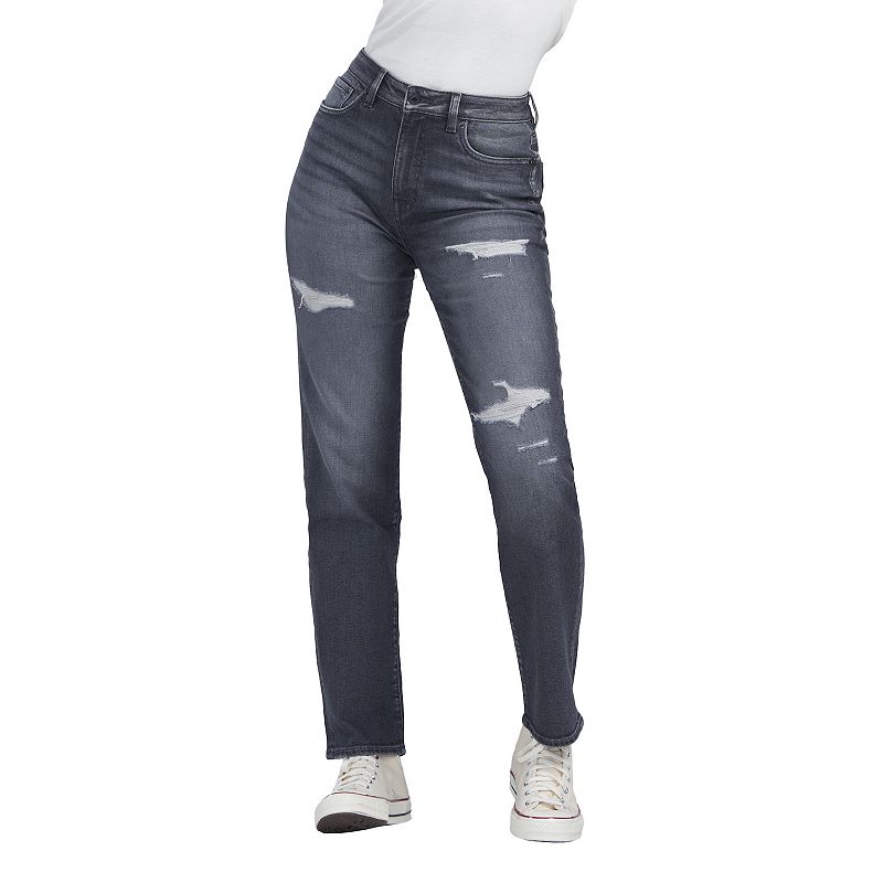 Womens Buffalo David Bitton High-Rise Straight Leg Jeans, Size: 28 X 30, M