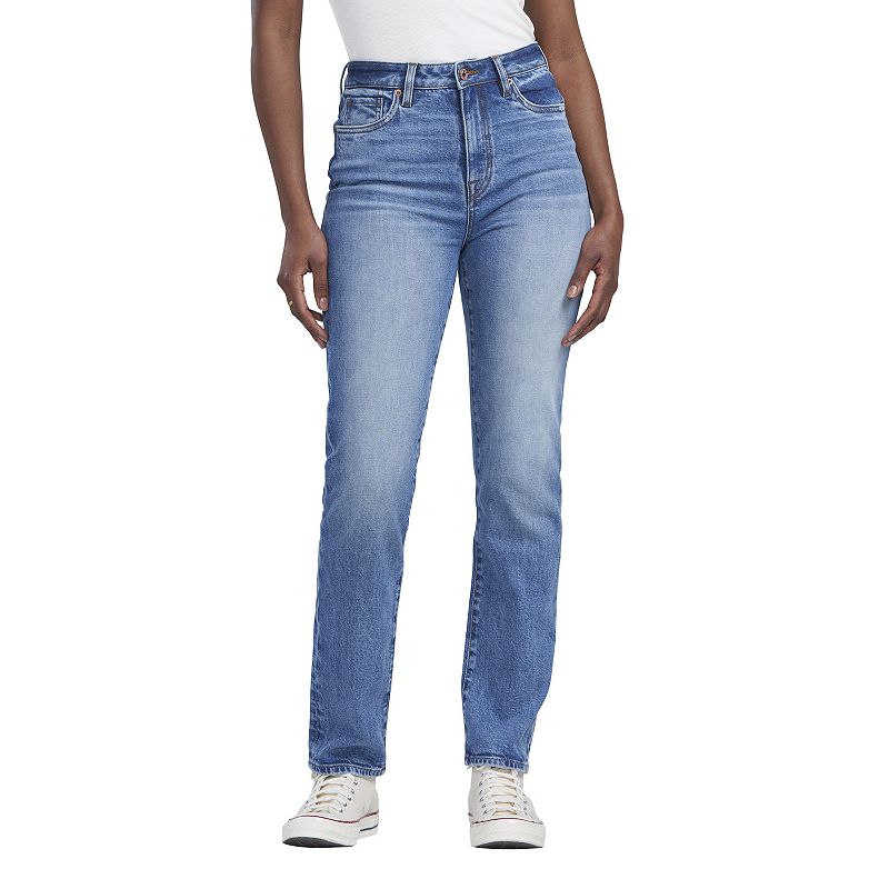 Womens Buffalo David Bitton High-Rise Straight Leg Jeans, Size: 30X30, Blu