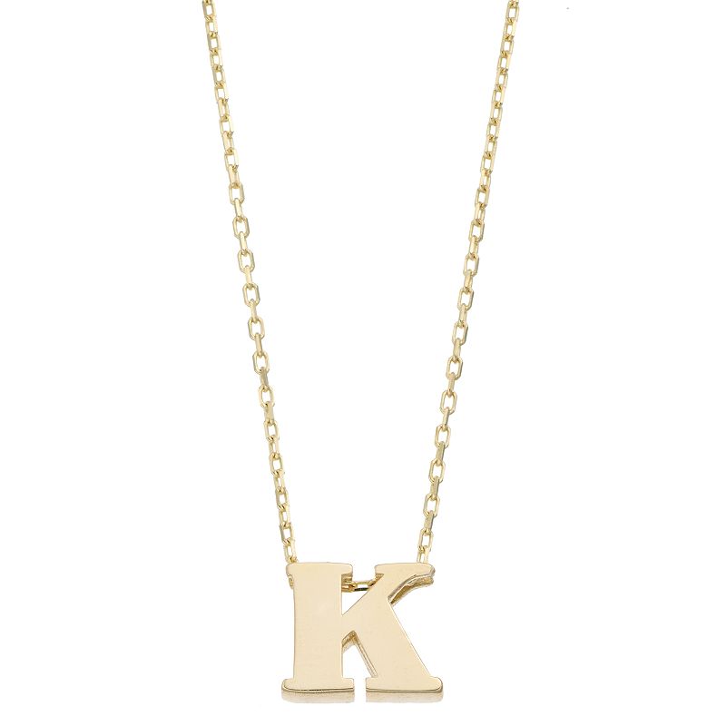 Au Naturale 14k Gold Initial Pendant Necklace, Womens, Size: 18, Yellow