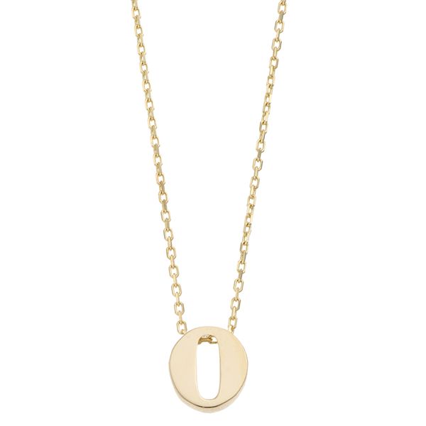 Au Naturale 14k Gold Initial Pendant Necklace - O