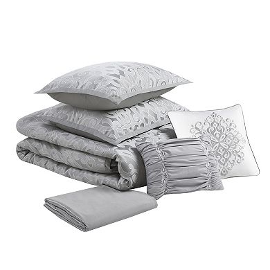 Madison Park Morgan 6-Piece Comforter Set with Coordinating Pillows