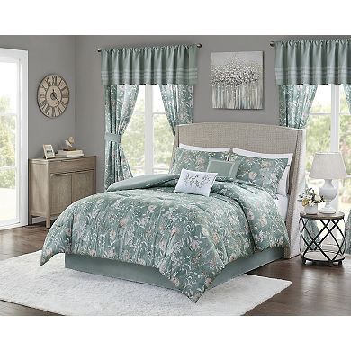 Madison Park Mirabella 6-Piece Comforter Set With Coordinating Pillows