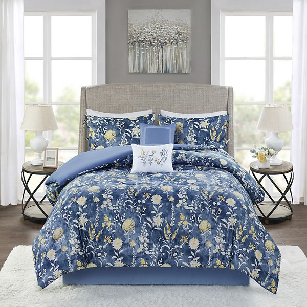 Madison Park Mirabella 6 Piece Comforter Set With Coordinating Pillows