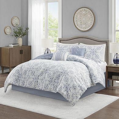 Madison Park Amia 6-Piece Comforter Set With Coordinating Pillows