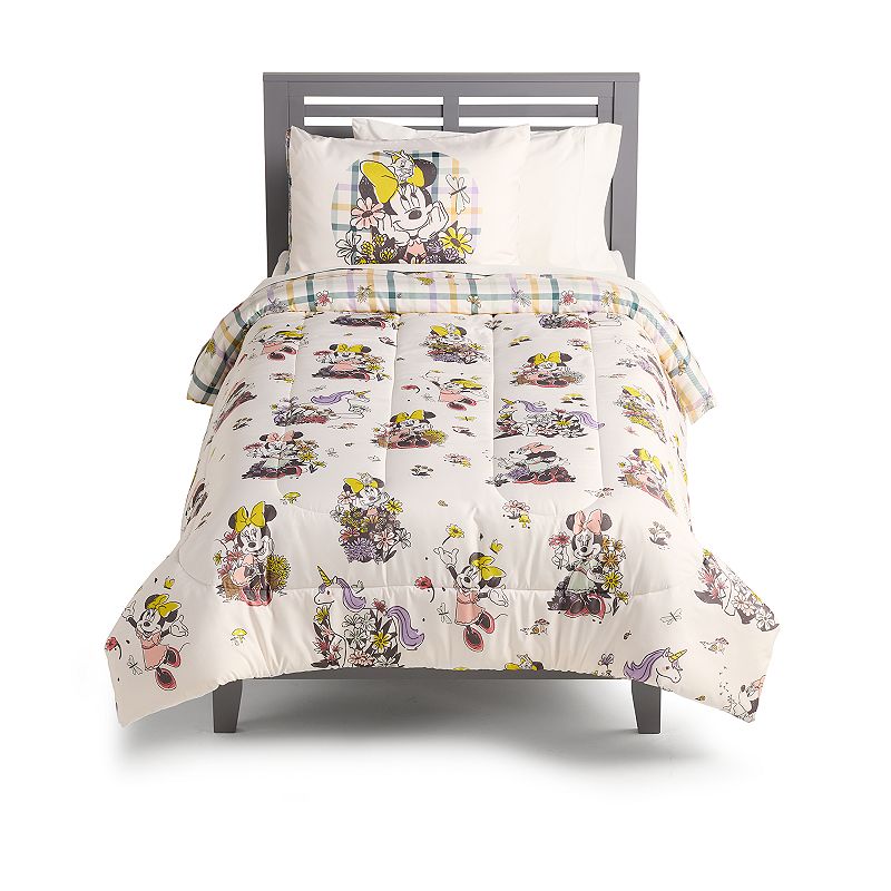 Disneys Minnie Mouse Floral Comforter Set by The Big One , Multicolor, Ful