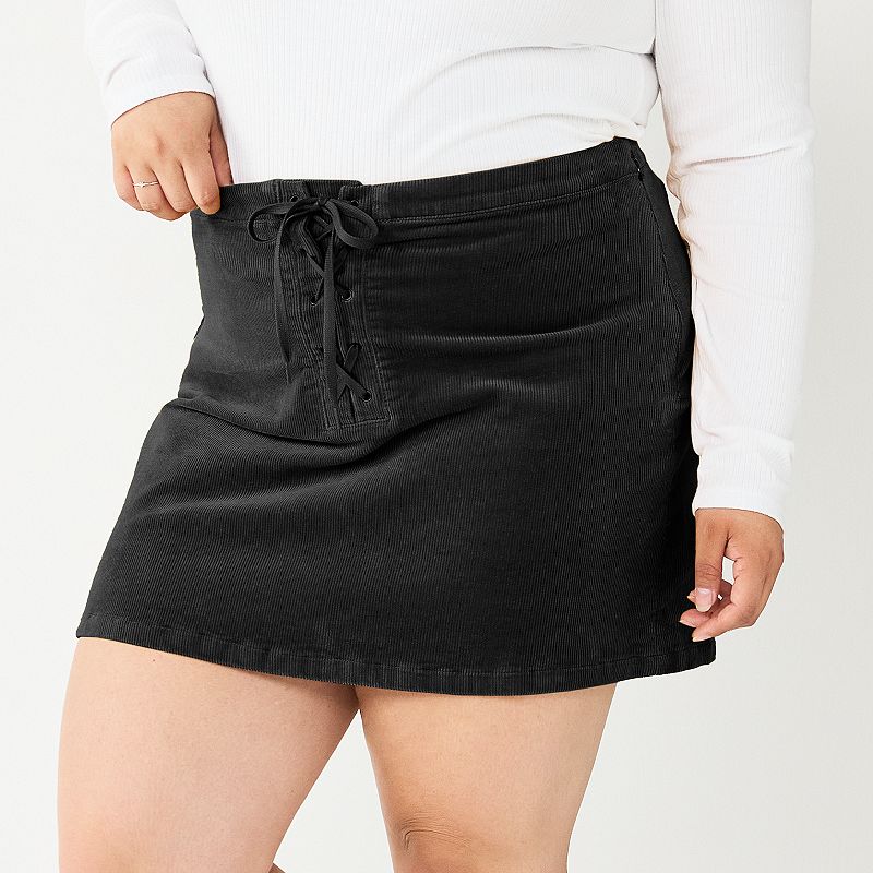 Black leather shop skirt kohls