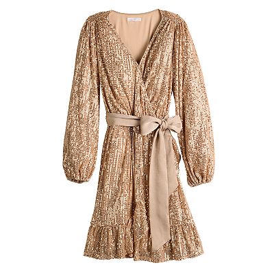 Women's LC Lauren Conrad Faux-Wrap Fit & Flare Dress