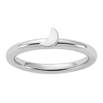 Stacks & Stones Sterling Silver Stackable Moon Ring