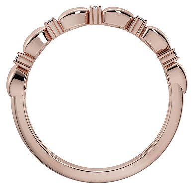 10k Rose Gold Diamond Accent Heart Ring