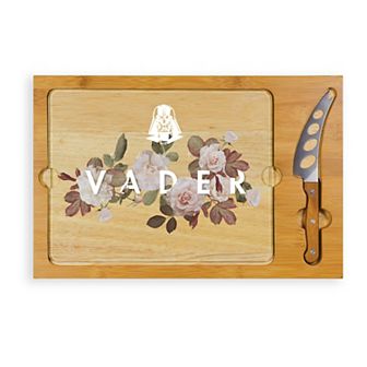 Toscana Star Wars Darth Vader Icon Glass Top Cutting Board & Knife Set