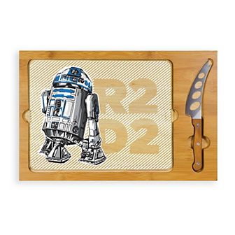 Toscana Star Wars R2-D2 Icon Glass Top Cutting Board & Knife Set