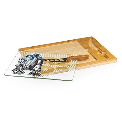 Toscana Star Wars R2-D2 Icon Glass Top Cutting Board & Knife Set