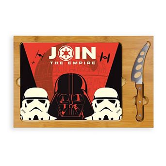 Toscana Star Wars Empire Icon Glass Top Cutting Board & Knife Set