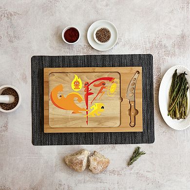 Disney's The Incredibles Icon Glass Top Cutting Board & Knife Set