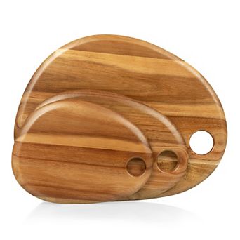 Toscana 3 pc Pebble Shaped Acacia Serving Board Set
