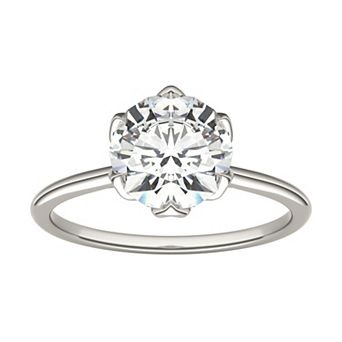 Charles & Colvard 14k White Gold 1 9/10 Carat T.W. Lab-Created Moissanite Solitaire Engagement Ring