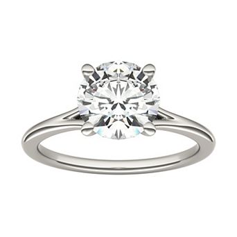 Charles & Colvard 14k White Gold 1 9/10 Carat T.W. Lab-Created Moissanite Solitaire Engagement Ring