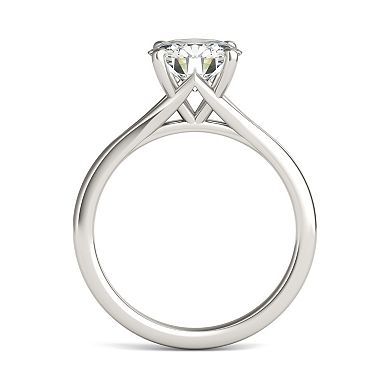 Charles & Colvard 14k White Gold 1 9/10 Carat T.W. Lab-Created Moissanite Solitaire Engagement Ring