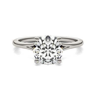 Charles & Colvard 14k White Gold 1 9/10 Carat T.W. Lab-Created Moissanite Solitaire Engagement Ring