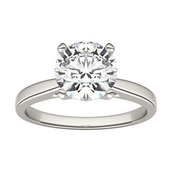 Charles & Colvard 14k White Gold 1 9/10 Carat T.W. Lab-Created Moissanite Solitaire Engagement Ring