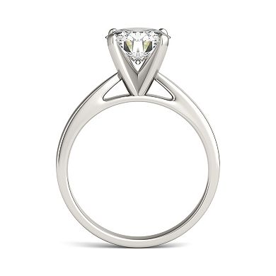 Charles & Colvard 14k White Gold 1 9/10 Carat T.W. Lab-Created Moissanite Solitaire Engagement Ring