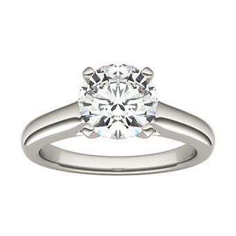 Charles & Colvard 14k White Gold 1 9/10 Carat T.W. Lab-Created Moissanite Solitaire Engagement Ring