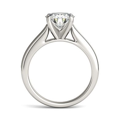 Charles & Colvard 14k White Gold 1 9/10 Carat T.W. Lab-Created Moissanite Solitaire Ring
