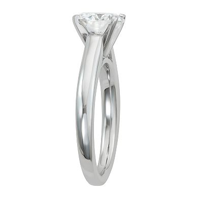 Charles & Colvard 14k White Gold 1 9/10 Carat T.W. Lab-Created Moissanite Solitaire Ring