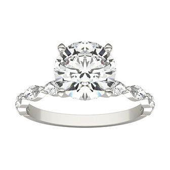 Charles & Colvard 14k White Gold 2 3/8 Carat T.W. Lab-Created Moissanite Engagement Ring