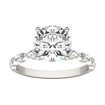 Charles & Colvard 14k White Gold 2 3/8 Carat T.W. Lab-Created Moissanite Engagement Ring