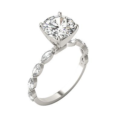 Charles & Colvard 14k White Gold 2 3/8 Carat T.W. Lab-Created Moissanite Engagement Ring