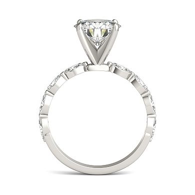 Charles & Colvard 14k White Gold 2 3/8 Carat T.W. Lab-Created Moissanite Engagement Ring