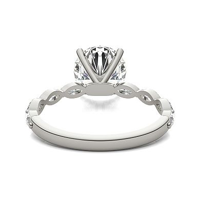 Charles & Colvard 14k White Gold 2 3/8 Carat T.W. Lab-Created Moissanite Engagement Ring